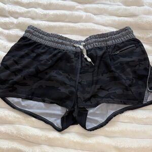 Vuori Black Camo Athletic Shorts